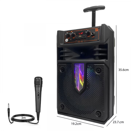 Boxa portabila tip troler KTS1631, BT, USB, 30W P.M.P.O engross [1]