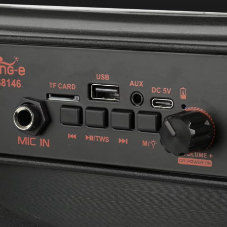 Boxa portabila ZQS8146, 48W P.M.P.O, USB, BT, AUX, FM, microfon Engross [5]