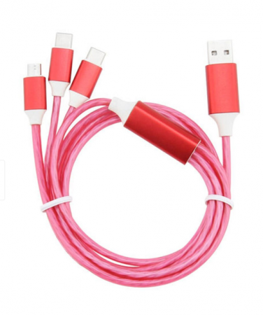 Accesorii Telefoane - Cablu de Încărcare 3 în 1 – Lightning / Micro-USB / USB-C, Fast Charge engross