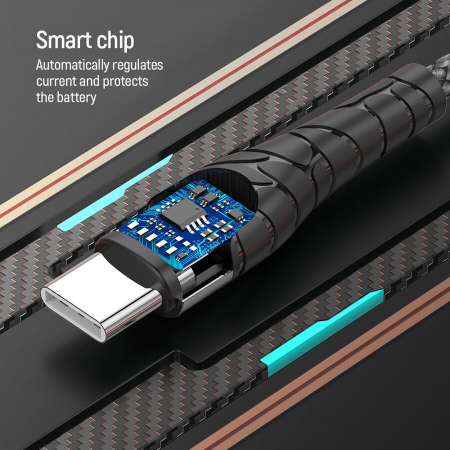 Cablu Dublu USB-C XF-169, 66W – Încărcare Rapidă și Transfer Date Stabil, Rezistent engross [3]