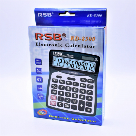 Calculator de Birou RD-8500 – 12 cifre, Taste Mari Silențioase, Alimentare Duală, Display Mare engross [3]