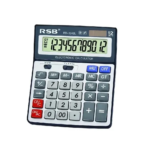 Calculatoare de birou - Calculator de birou RD 1042L, 12 digiți, funcții multiple, solar + baterie, display LCD, engross