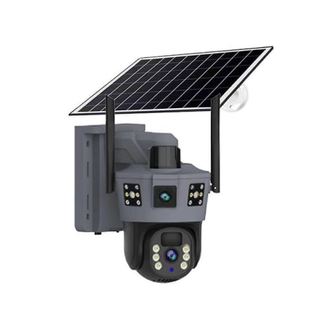 Camere de supraveghere - Cameră de Supraveghere Solară 4G, Zoom Optic X10, Full HD 1080p, Vedere Nocturnă 100 m engross