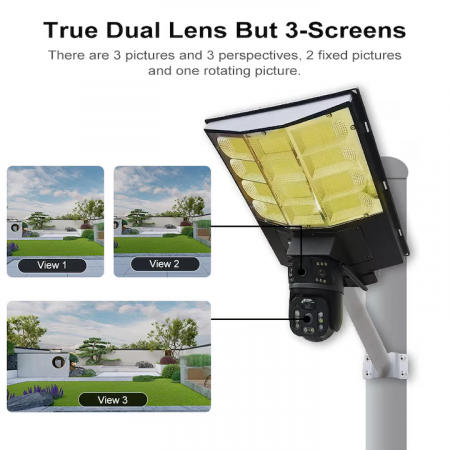 Cameră Solară V380 cu Proiector 450W, 4G, Zoom X10, Baterie 16.000 mAh engross [2]
