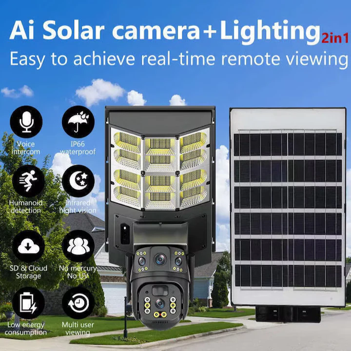 Cameră Solară V380 cu Proiector 450W, 4G, Zoom X10, Baterie 16.000 mAh engross [7]
