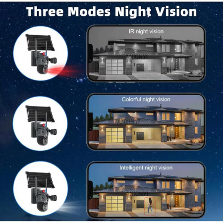 Cameră Solară 4k, Conexiune 4G, 12MP Ultra HD,4 lentile, Zoom 10X, Vedere Nocturnă Color, Panou 7.5W engross [4]