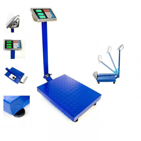 Cântar Electronic cu Platformă Metalică și Braț Rabatabil – LCD, 220V + Baterie, 7 Prețuri Presetabile engross [4]