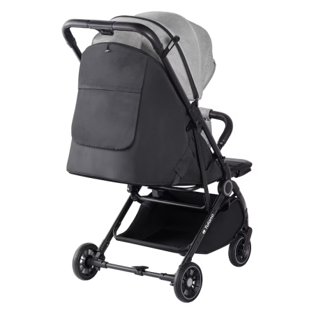 Cărucior copii Sport Pliabil Ultra-Ușor, 5.5 kg, Centură 5 Puncte, Spătar Reglabil, Copertină XXL, Negru/Gri engross [6]