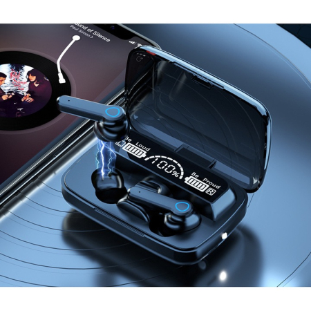 Căști Wireless M19 TWS Bluetooth 5.1 – Sunet HD, Apeluri, Impermeabile, Ecran LED Digital engross [1]