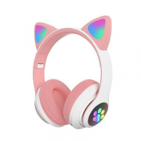 Accesorii Telefoane - Căști Wireless STN-28 cu Urechi LED Smart Technology – Bluetooth 5.0, Microfon, Radio FM engross