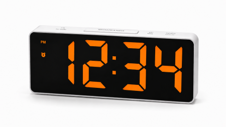 Ceas Digital LED, Afișaj Oră, Dată și Ziua Săptămânii, Ecran LED Mare Multicolor, Alarmă, Format 12/24H, Design Modern, pentru Birou, Dormitor, Living [3]