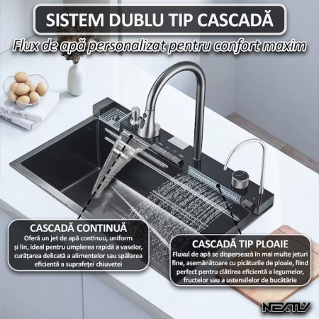 Chiuvetă Multifuncțională Smart, Afisaj digital, LED, 80 x 45 cm engross [5]