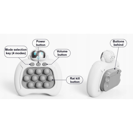 Consolă joc electronic Pop It, arcade anti-stres, dezvoltă memoria și concentrarea, cu lumini și muzică [5]