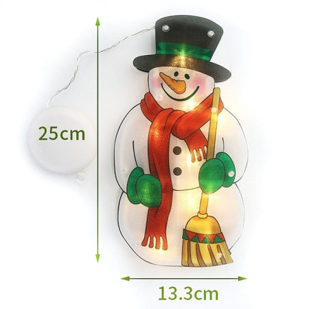 Decoratiune de Crăciun LED – Ornament Geam, Brad, Om de Zăpadă, Moș Crăciun, Multicolor, Alimentare la Rețea [2]