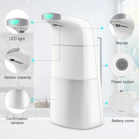 Dispenser Automat Sapun Lichid cu Senzor, 250ml, Montaj Perete, Auriu engross [4]