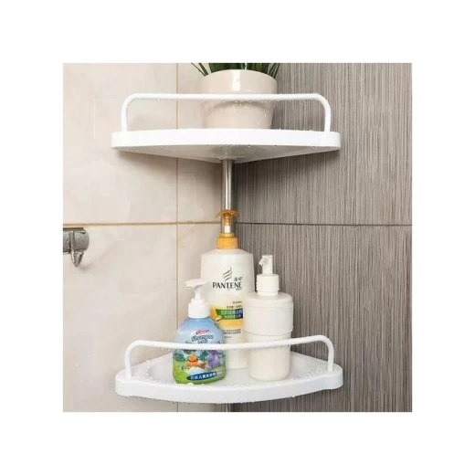 Etajeră Telescopică de Colț pentru Baie, 4 Rafturi Reglabile, 100–320 cm – Organizator Cadă și Duș engross [2]