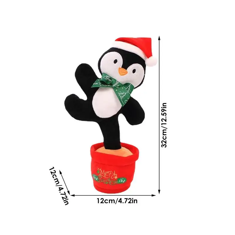 Jucărie de Crăciun Interactivă Dansatoare cu Lumină și Muzică – Păpușă de Pluș Festivă (Pom, Elan, Turtă Dulce, Mos Craciun, Pinguin) engross [1]