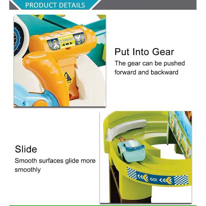 Jucărie Interactivă 2 în 1 Parcare cu Volan, Sunete și Muzică, 4 Mașinuțe Incluse, 50×32×23 cm engross [6]