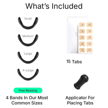 Kit Dilatator Nazal Magnetic, Antisforăit și Sport, 4 Benzi Magnetice de Dimensiuni Diferite, 15 Plasturi, Cu Aplicator, Negru, Crește Aportul de Oxigen [3]