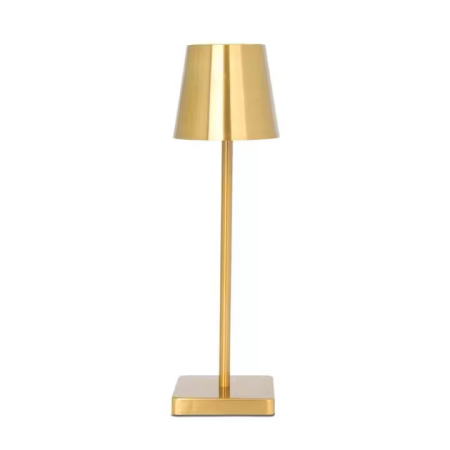 lampi si Lanterne solare led engros - Lampă de Masă Reîncărcabilă LED Touch Q-LED46, 5W, Baterie 2600mAh, Aluminiu, IP20, Auriu engross