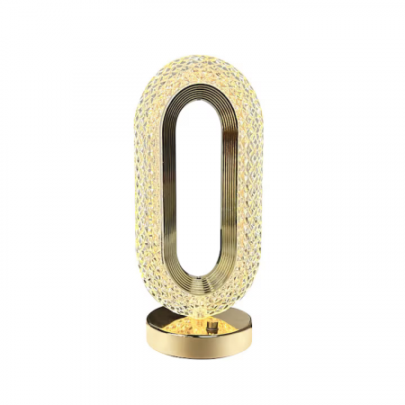 lampi si Lanterne solare led engros - Veioză de Noptieră cu Abajur Cristal Acril & ABS, 5W, 3000mAh, Tactilă cu 3 Culori engross