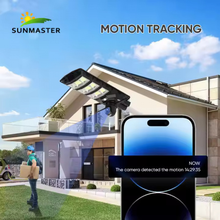 Lampa Solară cu Cameră de Supraveghere Încorporată, 4G, IP65, 450W-engross [2]