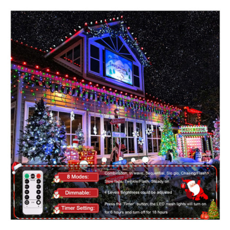Lumini LED Crăciun cu Baterii & Telecomandă – 5/10m, Impermeabil IP44, 8 Moduri de Iluminare, Interior/Exterior [7]