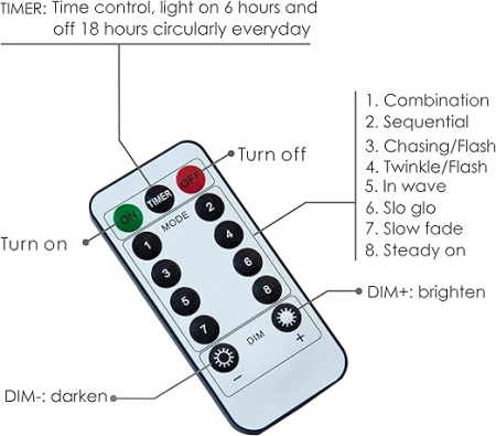Lumini LED Crăciun cu Baterii & Telecomandă – 5/10m, Impermeabil IP44, 8 Moduri de Iluminare, Interior/Exterior [2]