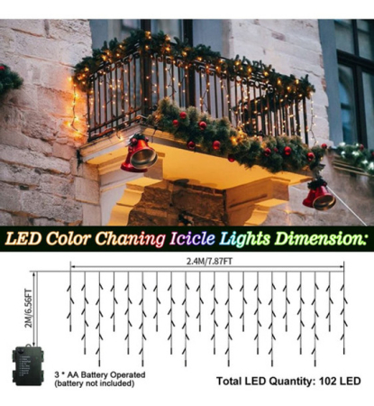 Lumini LED Crăciun cu Baterii & Telecomandă – 5/10m, Impermeabil IP44, 8 Moduri de Iluminare, Interior/Exterior [5]