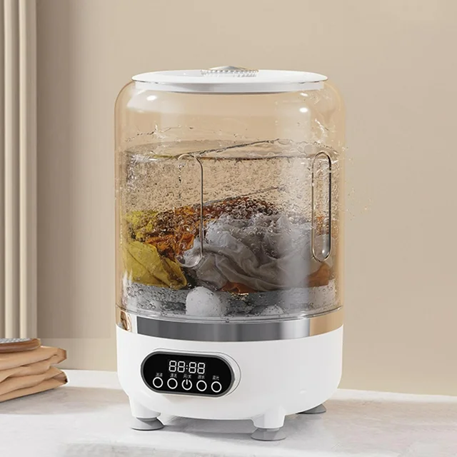 Mașină de spălat portabilă 3 în 1, capacitate 3L, coș centrifugare inclus, 3 moduri spălare, baterie 3000 mAh [1]