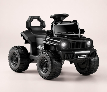 Motociclete si masini electrice copii - Mașină Electrică pentru Copii Tip Off-Road, 89 x 81 x 55 cm, Acumulator Reîncărcabil 6V, 4 Roți Rezistente, Construcție din Plastic Durabil, Design Modern și Sigur pentru Copii, Negru