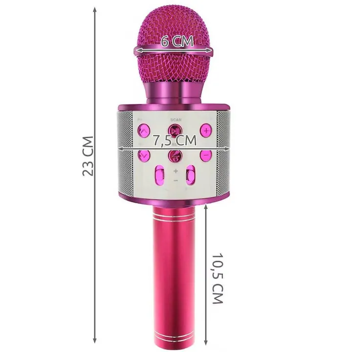 Microfon Karaoke Wireless cu Boxă Bluetooth – Sunet Puternic, Design Compact, Efecte Echo și Bass Ajustabil engross [21]