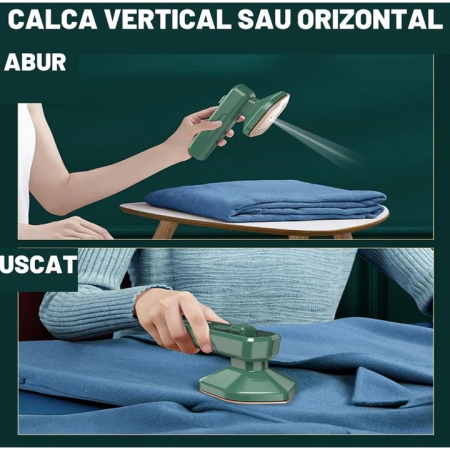 Mini Fier de Călcat Ultra-Portabil 2-în-1, Călcare Uscată/Umedă, 30W, 220V, Design Compact pentru Călătorii și Uz Casnic [6]