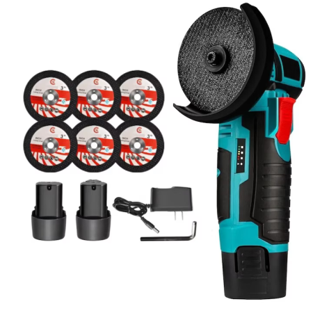 Scule Electrice si Unelte - Mini polizor unghiular portabil 48V 2Ah, 19.500 RPM, 2 acumulatori, 5 discuri tăiere incluse