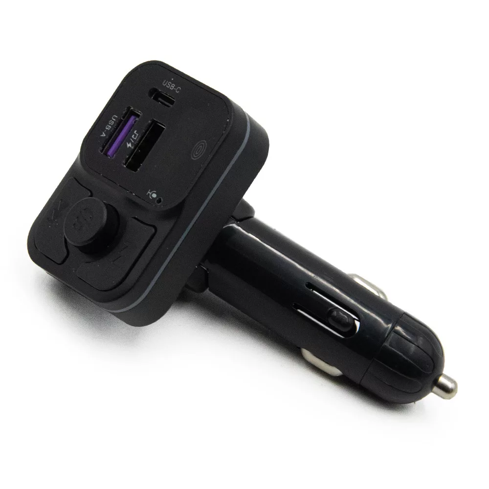 Modulator FM auto C46, USB-C + 2xUSB, LCD, LED, Hands-Free, 12–24V engross [1]