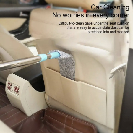 Mop flexibil multifuncțional, mâner telescopic 106–150 cm, lavetă microfibră 40 x 8,5 cm, metal și plastic [7]