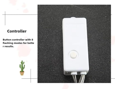 Perdea Luminoasă de Crăciun, 3m, Stele și Globuri, 8 Moduri, Decor Festiv engross [2]