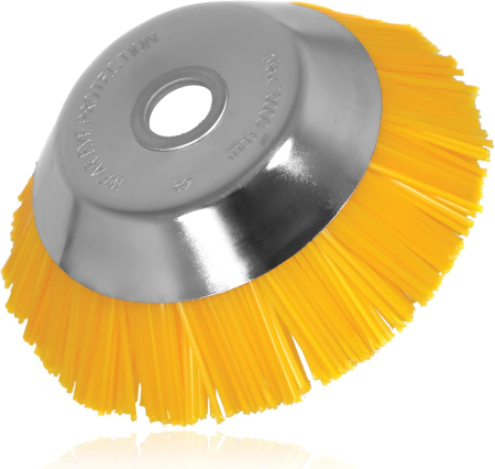 Casa si Bucatarie - Perie nylon rotativă 200 mm, max. 10.000 RPM, rezistentă la temperaturi și substanțe chimice, pentru curățare suprafețe