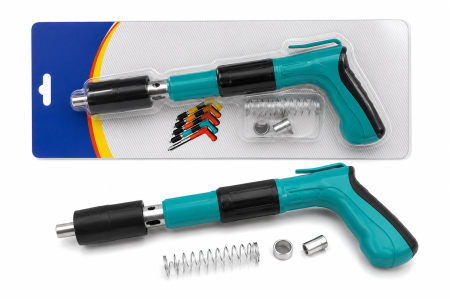 Scule Electrice si Unelte - Pistol pneumatic Nail Ejector pentru fixarea cuielor 30 x 12 cm, alimentare automată, mecanism cu dublă amortizare și reglaj al forței în 5 trepte