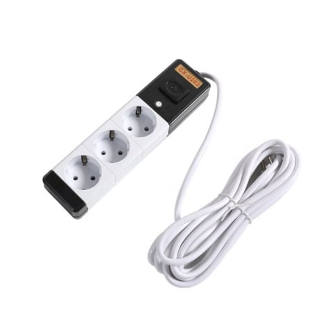 Scule Electrice si Unelte - Prelungitor CX-U203, 3 Prize cu Întrerupător, Alb – Compact, Sigur și Durabil engross