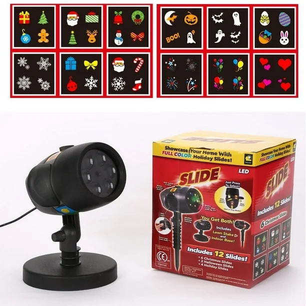 Proiector laser LED Exterior cu 12 Teme de Sărbători – Rezistent la Apă, 2 Programe, 3 Viteze, Negru engross [5]