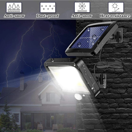 Proiector LED Solar Duo 220 lm, Lumină Rece, Senzor Mișcare, IP44 engross [5]