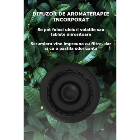 Scrumieră Electrică Multifuncțională cu Ventilator și Filtru Antifum, Elimină Mirosurile, Pastilă Odorizantă Inclusă – Verde engross [2]