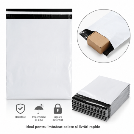 Plic pentru curierat 60x 75 + 5 cm, 100 microni, autoadeziv, gri, interior negru - express21 [1]