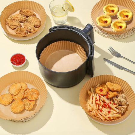 Set 50 Bucăți Hârtie de Copt 16,5 cm – Rezistentă la Apă și Ulei, Compatibilă Air Fryer, Cuptor și Tigaie [1]