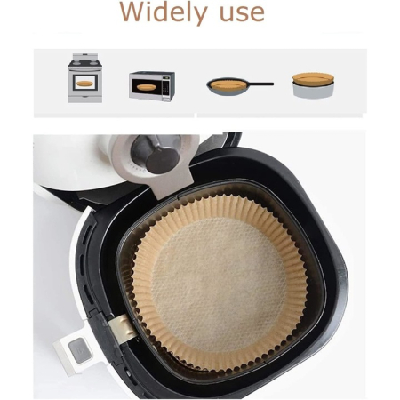 Set 50 Bucăți Hârtie de Copt 16,5 cm – Rezistentă la Apă și Ulei, Compatibilă Air Fryer, Cuptor și Tigaie [3]