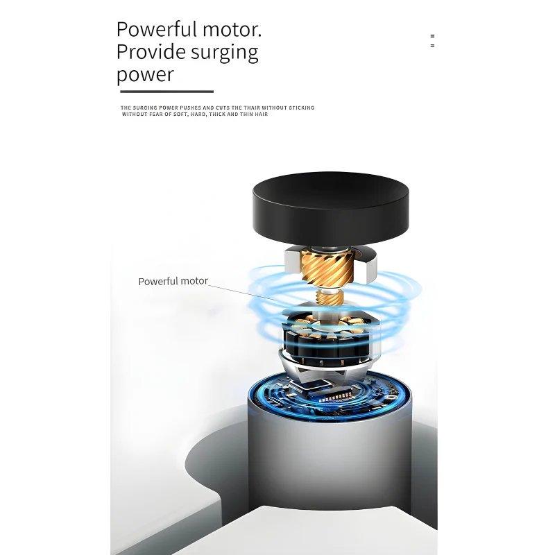 Set Aparat de Tuns Vintage 3 în 1 – USB, Tuns, Ras și Trimmer Nas engross [12]