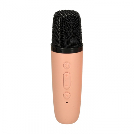 Set Karaoke cu 2 Microfoane și Boxă Portabilă Roz, 6W engross [6]