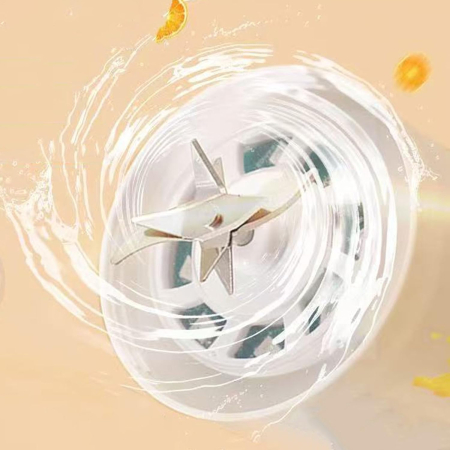 Storcător de fructe portabil, multifuncțional, 600 ml, baterie 1500 mAh, încărcare USB Type-C, zdrobire rapidă, cană dublă utilizare, iluminare LED [11]