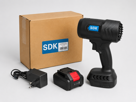 Scule Electrice si Unelte - Suflantă fără fir 48V cu motor puternic, acumulator reîncărcabil și încărcător inclus, design compact și mâner ergonomic pentru utilizare confortabilă